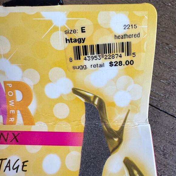 Spanx Women's Size E Heathered Gray Star Power Shaping Tights NEW 195-265lbs - Picture 2 of 7